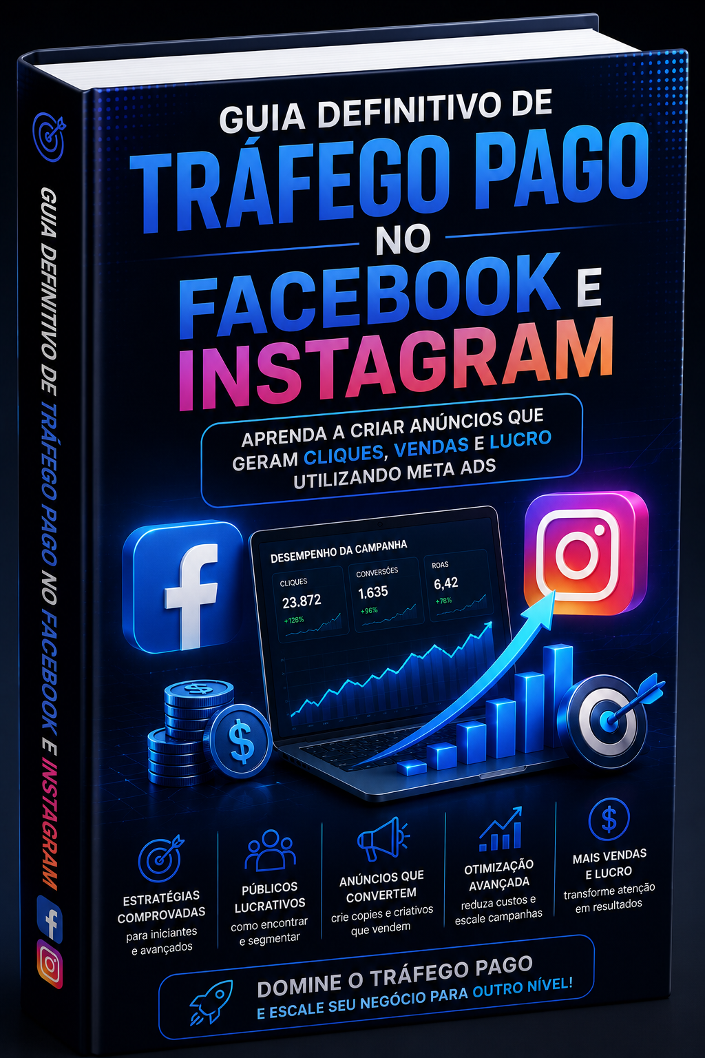 Capa do bônus Guia Definitivo de Tráfego Pago no Facebook e Instagram